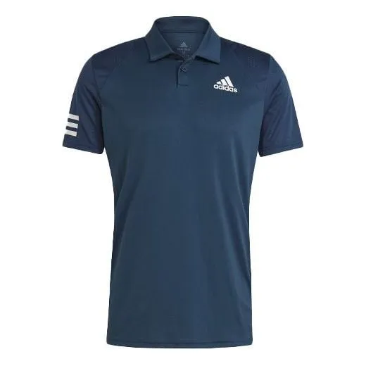 adidas Club 3str Tennis Casual Sports Short Sleeve Polo Shirt Navy Blue