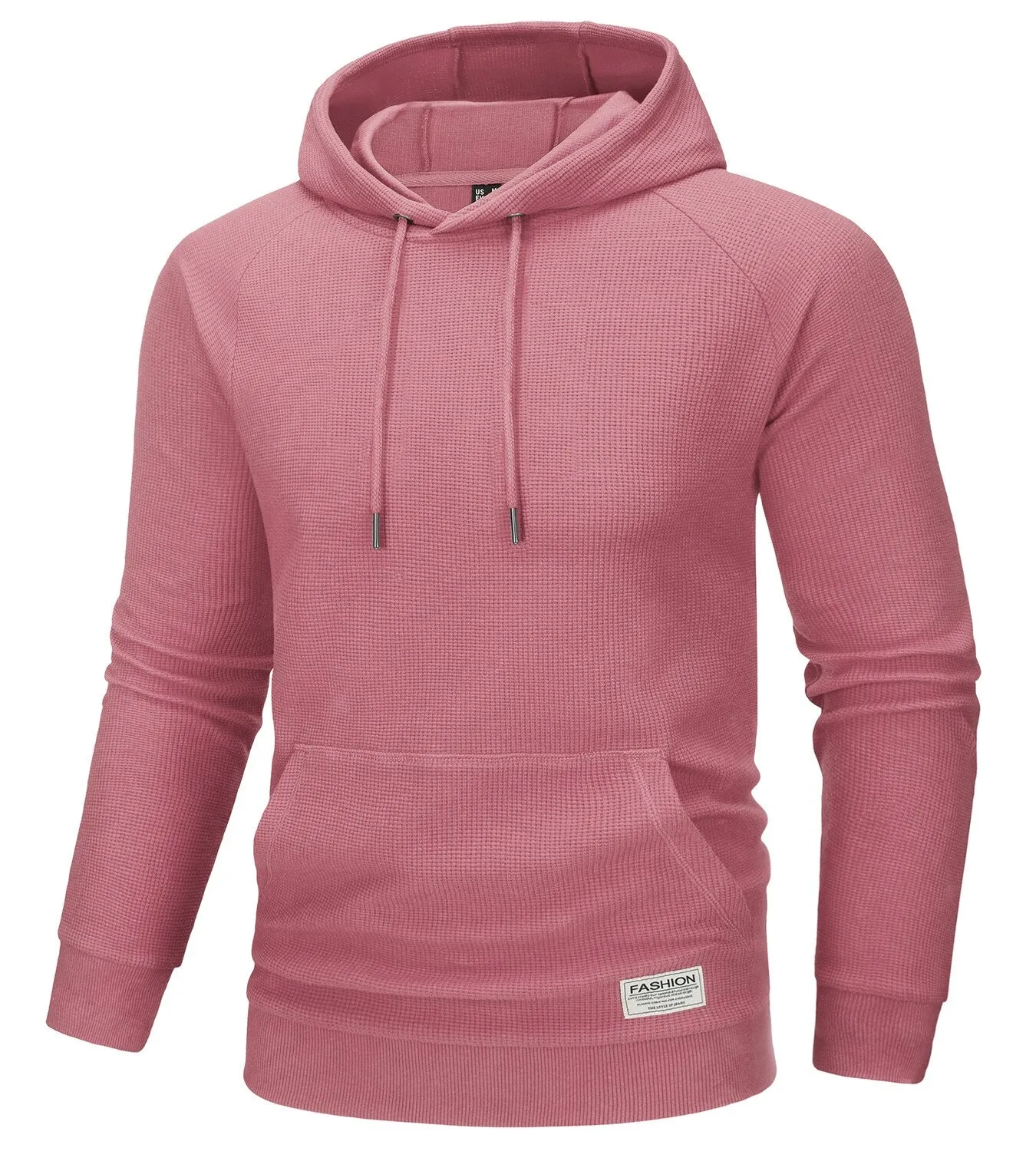 Hooded Sweatshirts Mens Long Sleeve Knitted Hoodies Solid Pullover