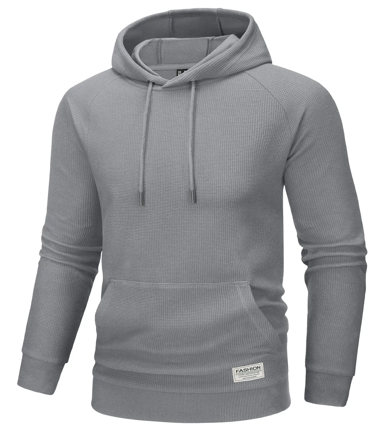 Hooded Sweatshirts Mens Long Sleeve Knitted Hoodies Solid Pullover