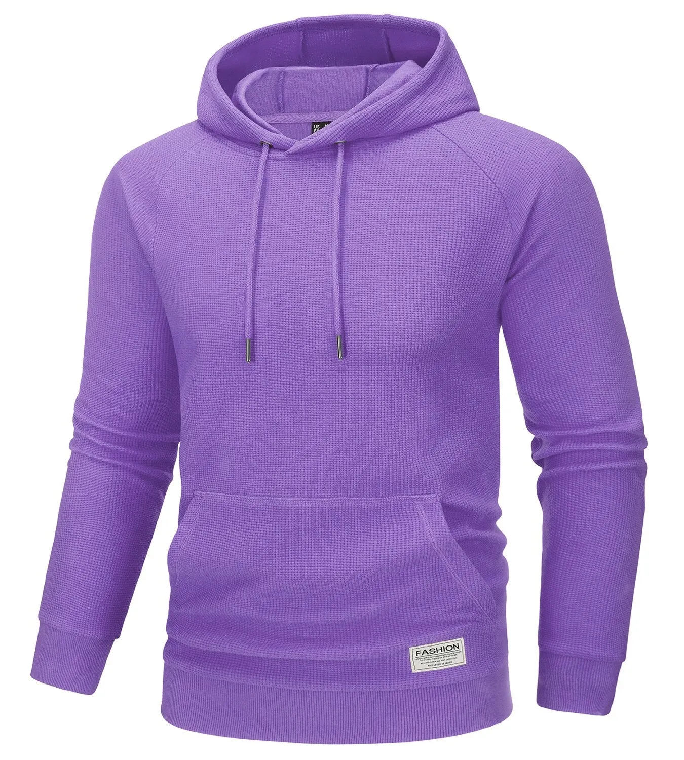 Hooded Sweatshirts Mens Long Sleeve Knitted Hoodies Solid Pullover