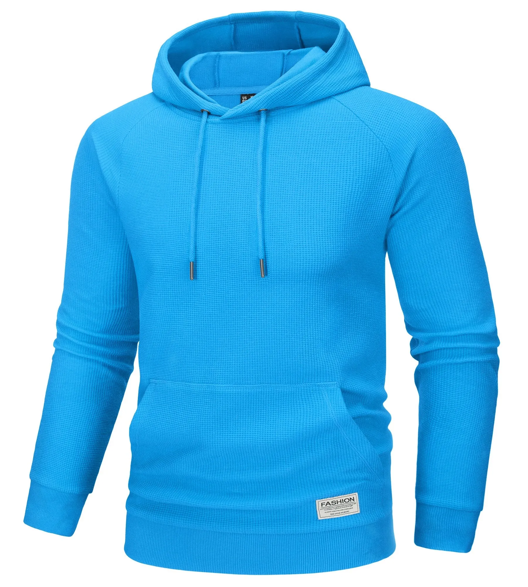 Hooded Sweatshirts Mens Long Sleeve Knitted Hoodies Solid Pullover