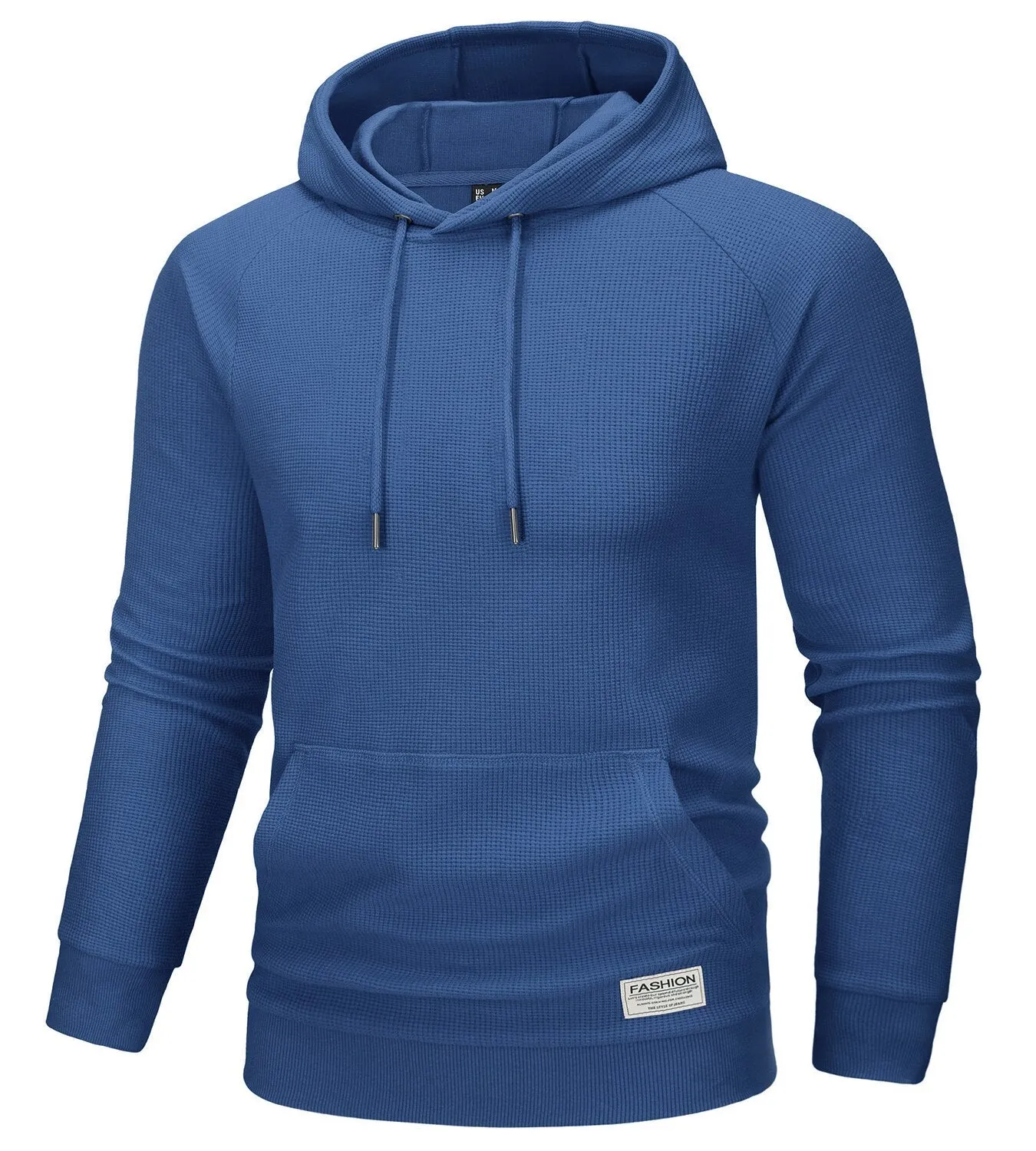 Hooded Sweatshirts Mens Long Sleeve Knitted Hoodies Solid Pullover