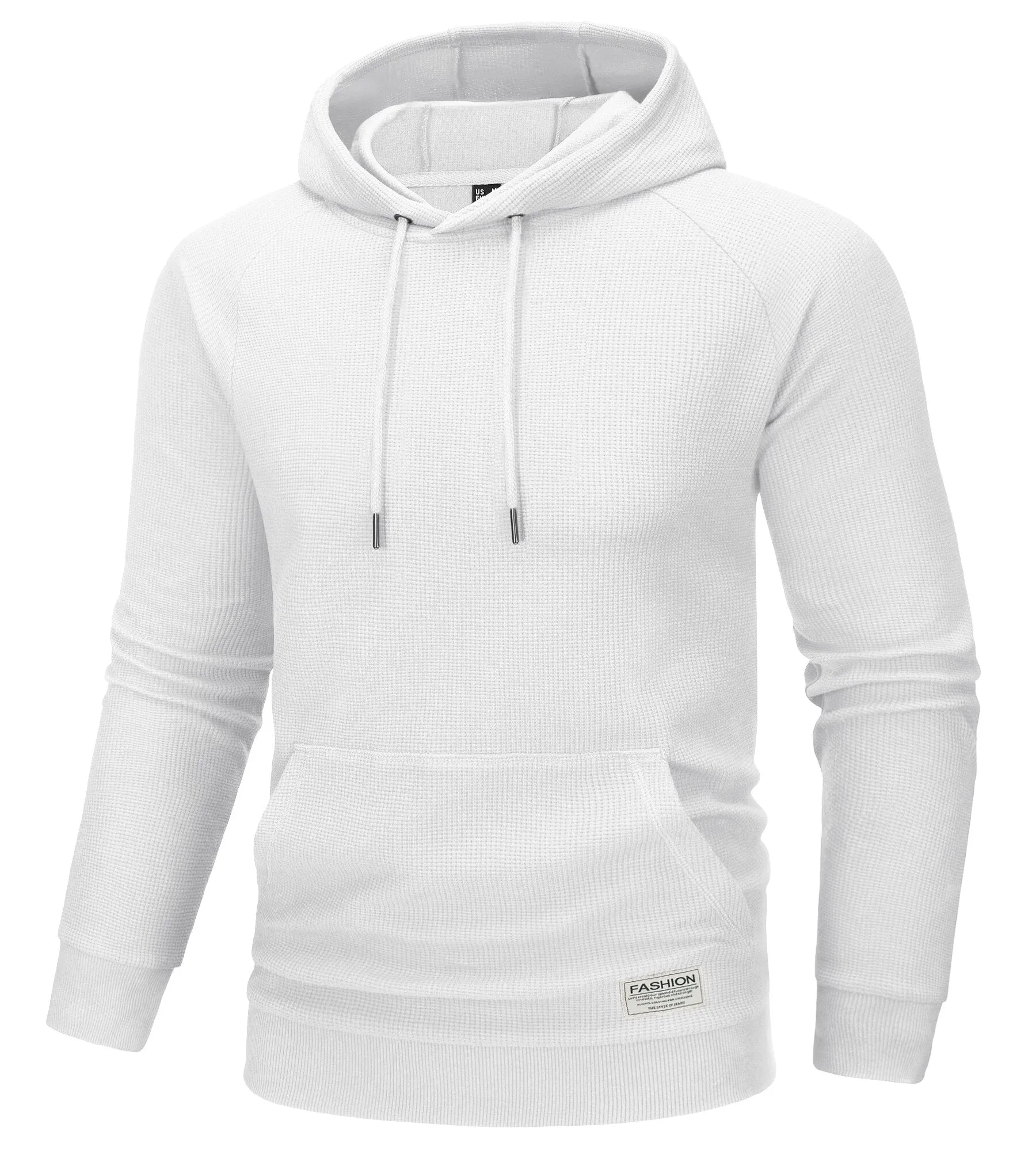 Hooded Sweatshirts Mens Long Sleeve Knitted Hoodies Solid Pullover