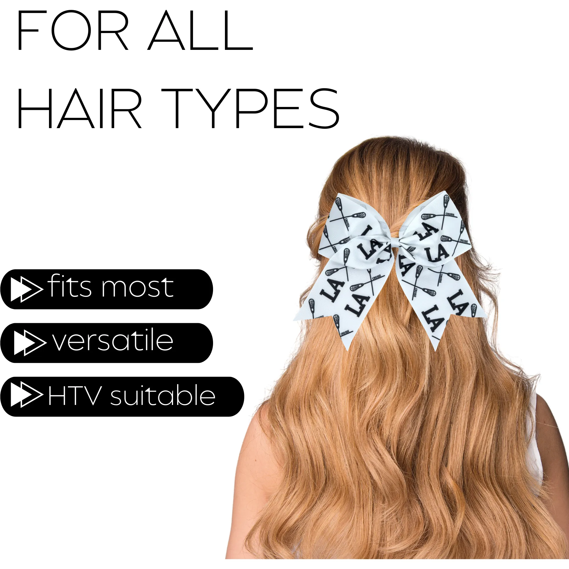 Lacrosse Sports Hair Bow