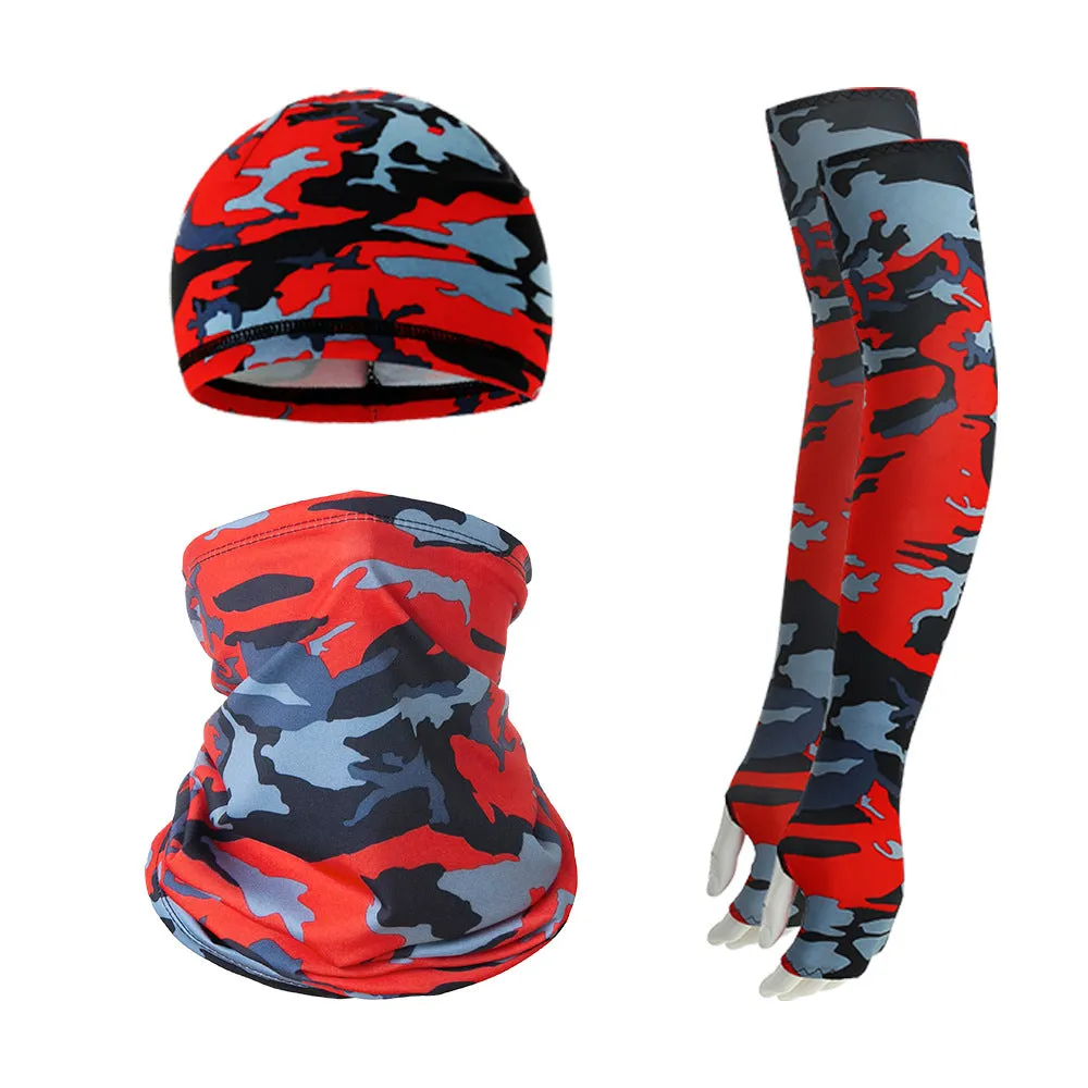 Outdoor sun protection arm sleeve cycling cap for outdoor men and women