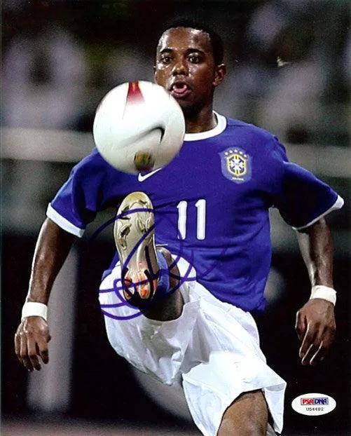 Robinho De Souza Autographed 8x10 Photo Brazil PSA/DNA #U54482