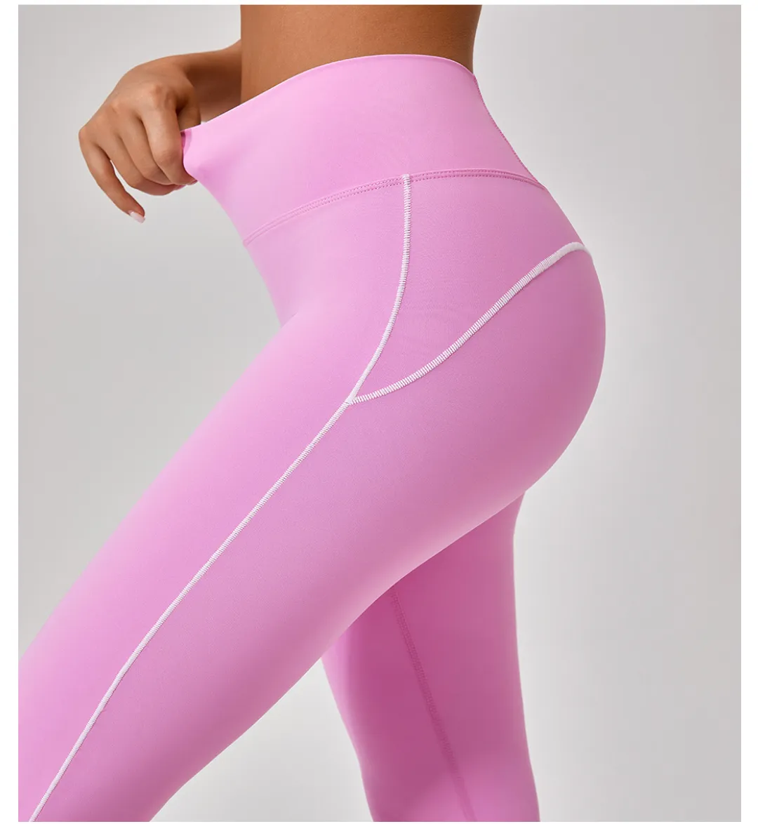 Summer High Waist Tight Nude Feel Hip Lifting Yoga Bell Bottom Pants Women Dance Fitness Outdoor Sports Split Trousers