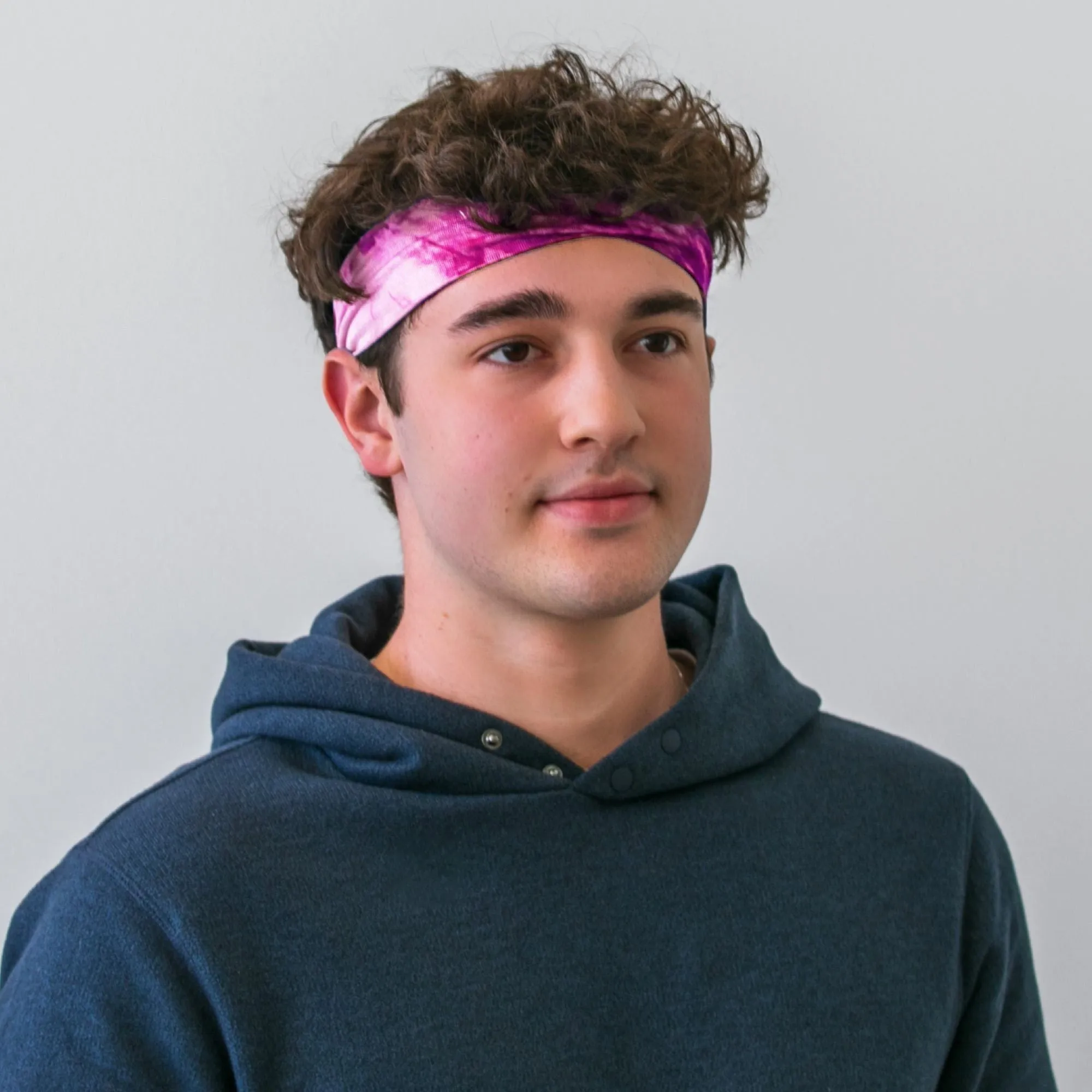 Tie-Dye-Pink Cotton Headband