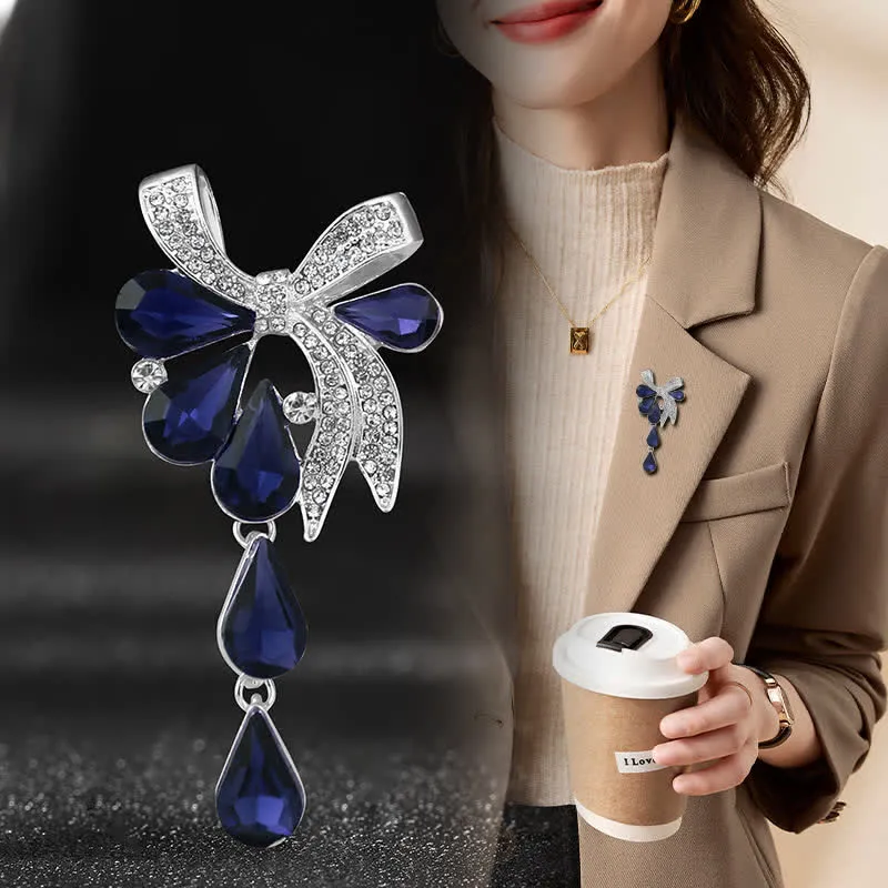 Women's Novelty Teardrop Bowknot Brooch