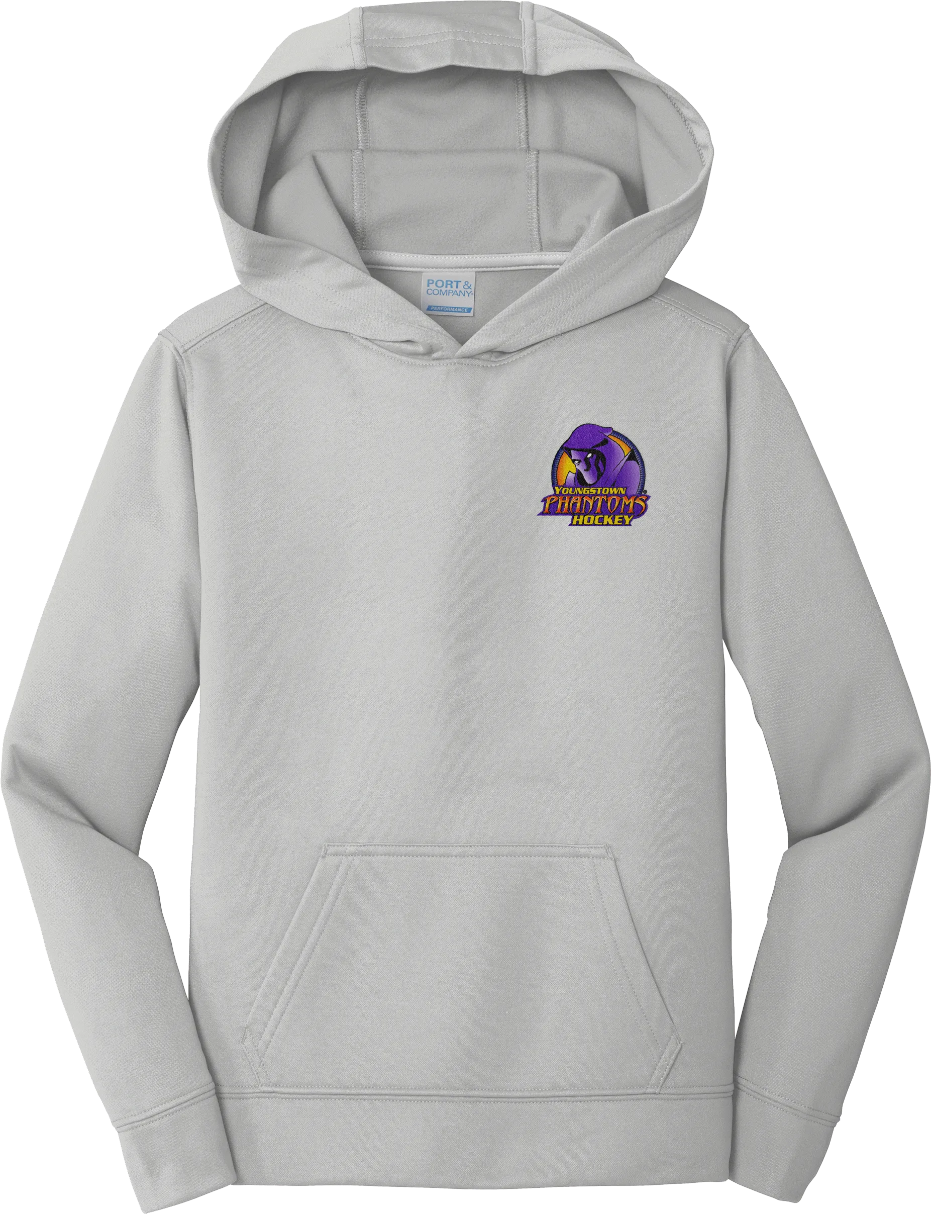 Youngstown Phantoms Youth Performance Fleece Pullover Hooded Sweatshirt